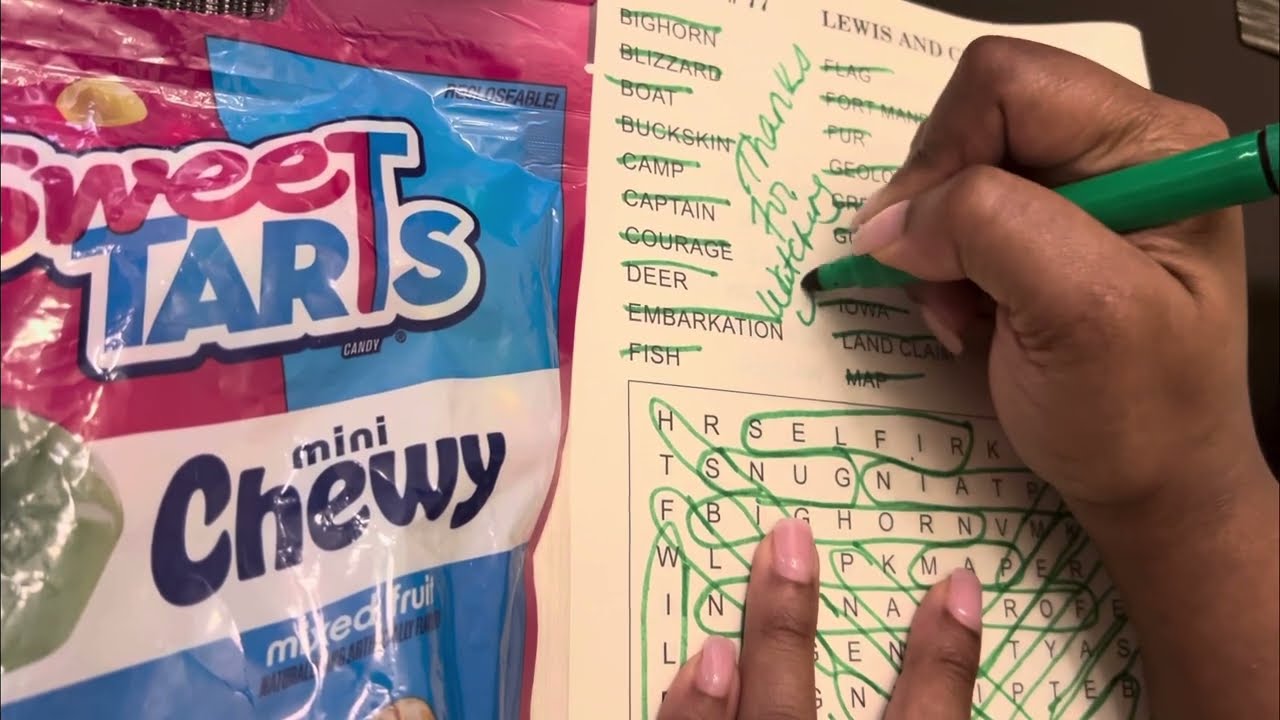 ASMR - Word Search / Mega Chewing  Sounds