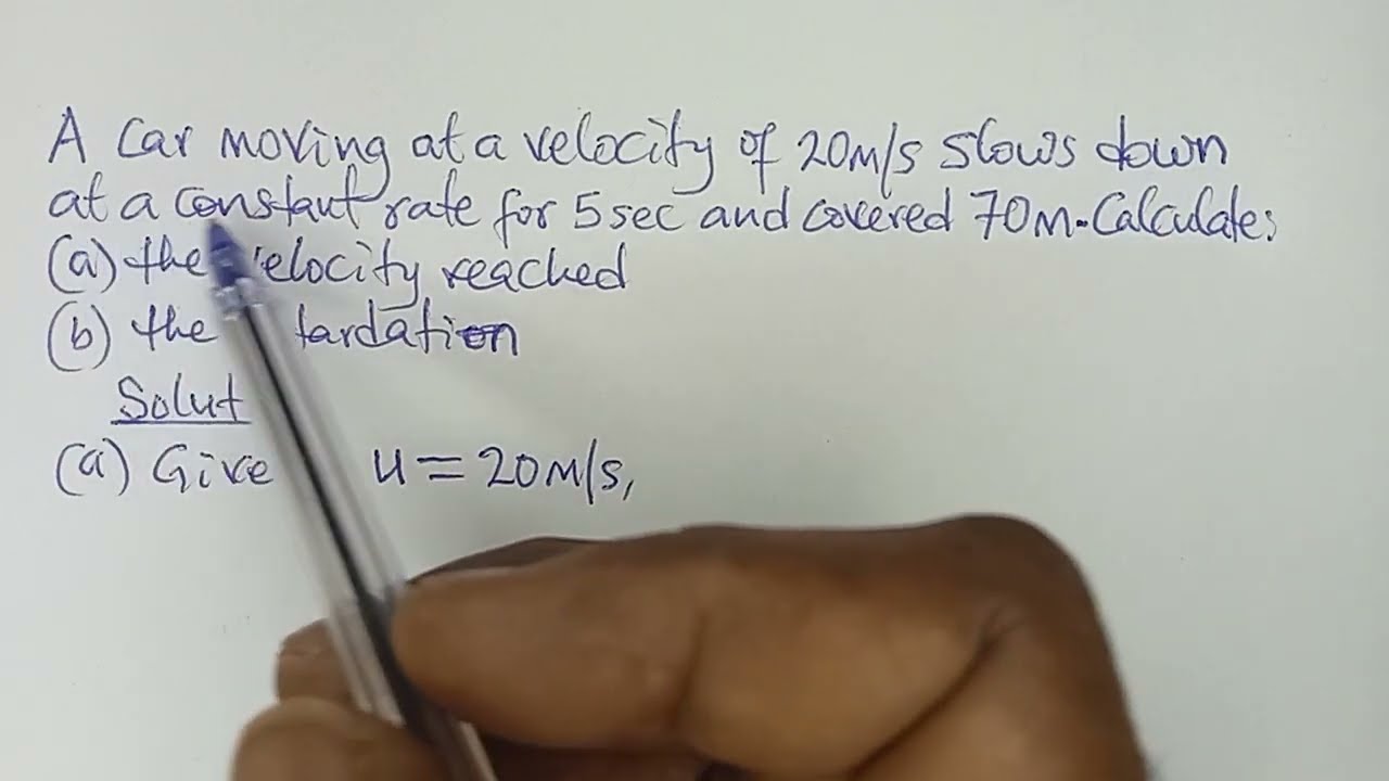 Applying Equation of Linear Motion || Physics Mechanics Calculations 