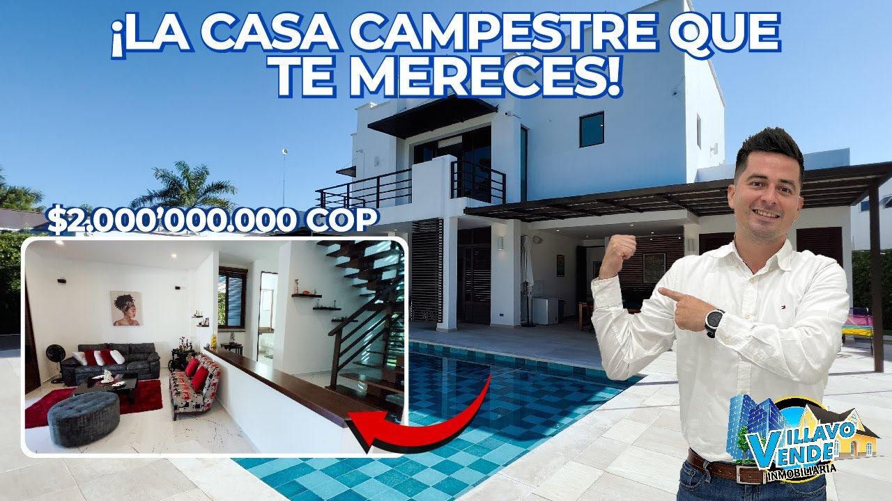 🔴 Experiencia de Vida Única ► Casa campestre de LUJO en Villavicencio 🏡🤩