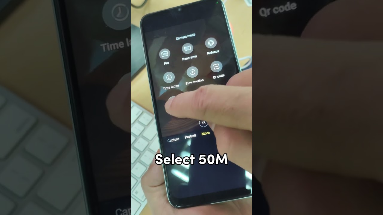 Setup the camera to take 50MP photo with your ZTE Blade V50