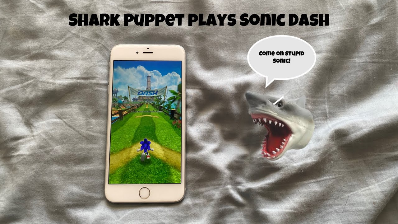SB Movie: Shark Puppet играет в Sonic Dash!