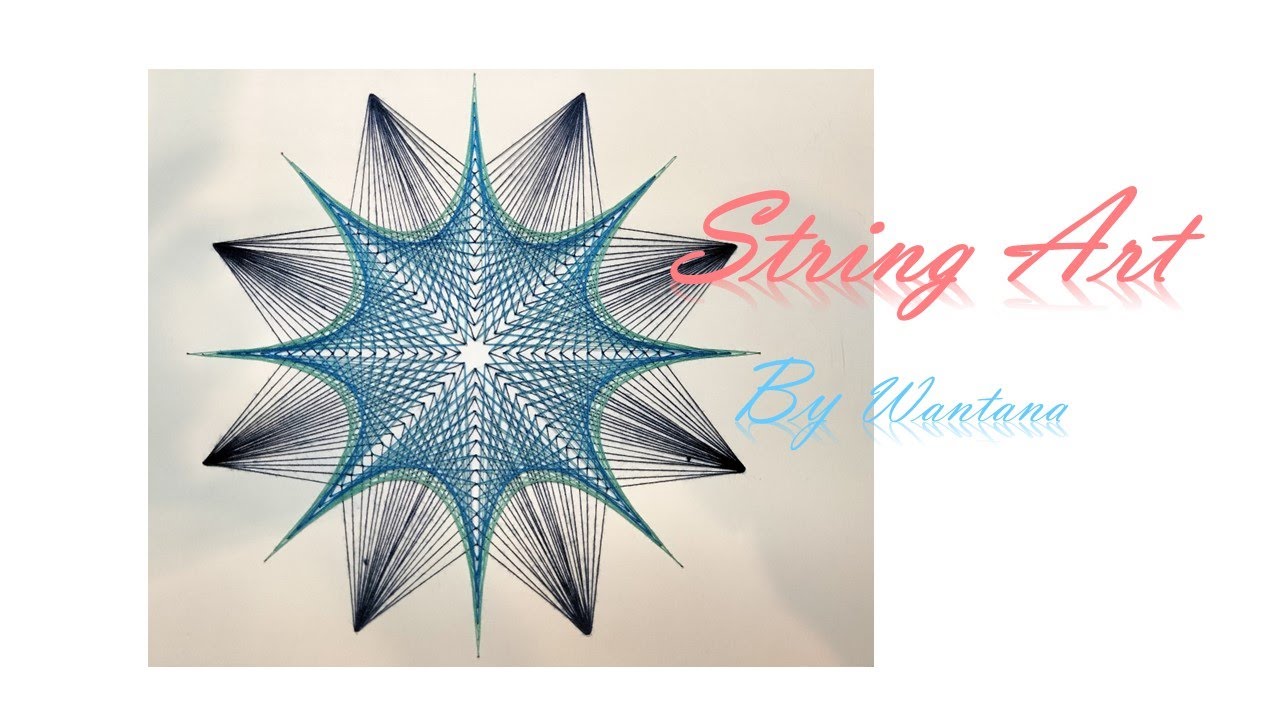 DIY String art 9 | ศิลปจากเส้นด้าย | รูปทรงพื้นฐาน | วงกลม สามเหลี่ยม #stringart  #diy