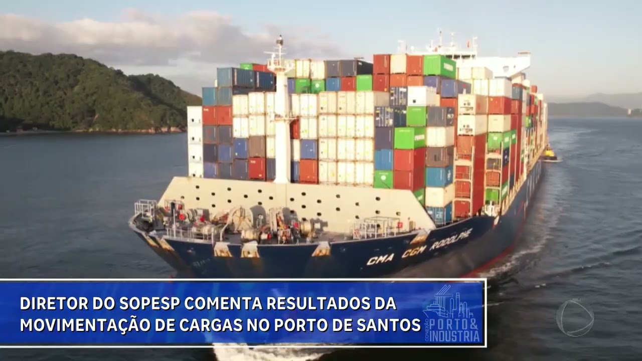 Diretor do SOPESP comenta resultados da movimentação de cargas no Porto de Santos_Record