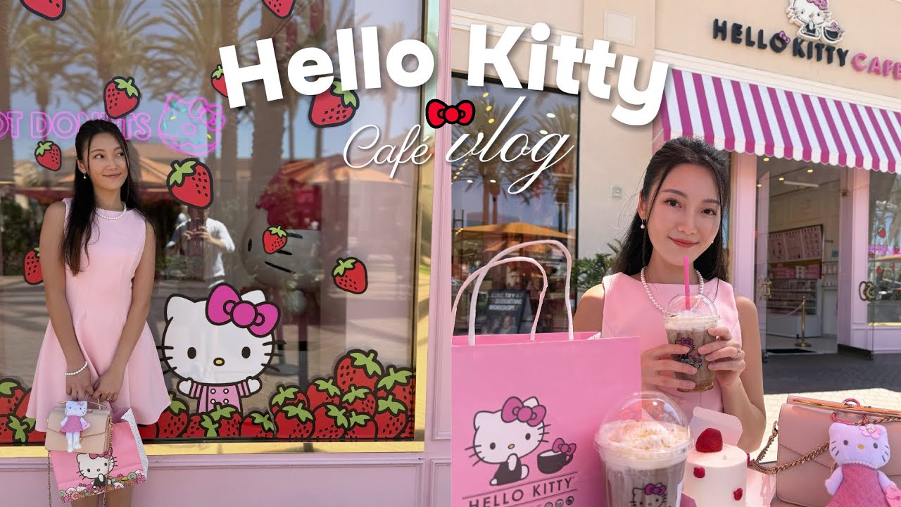 美國最夢幻的 Hello Kitty Café？💖 加州超人氣咖啡廳開箱 | Vlog ✨