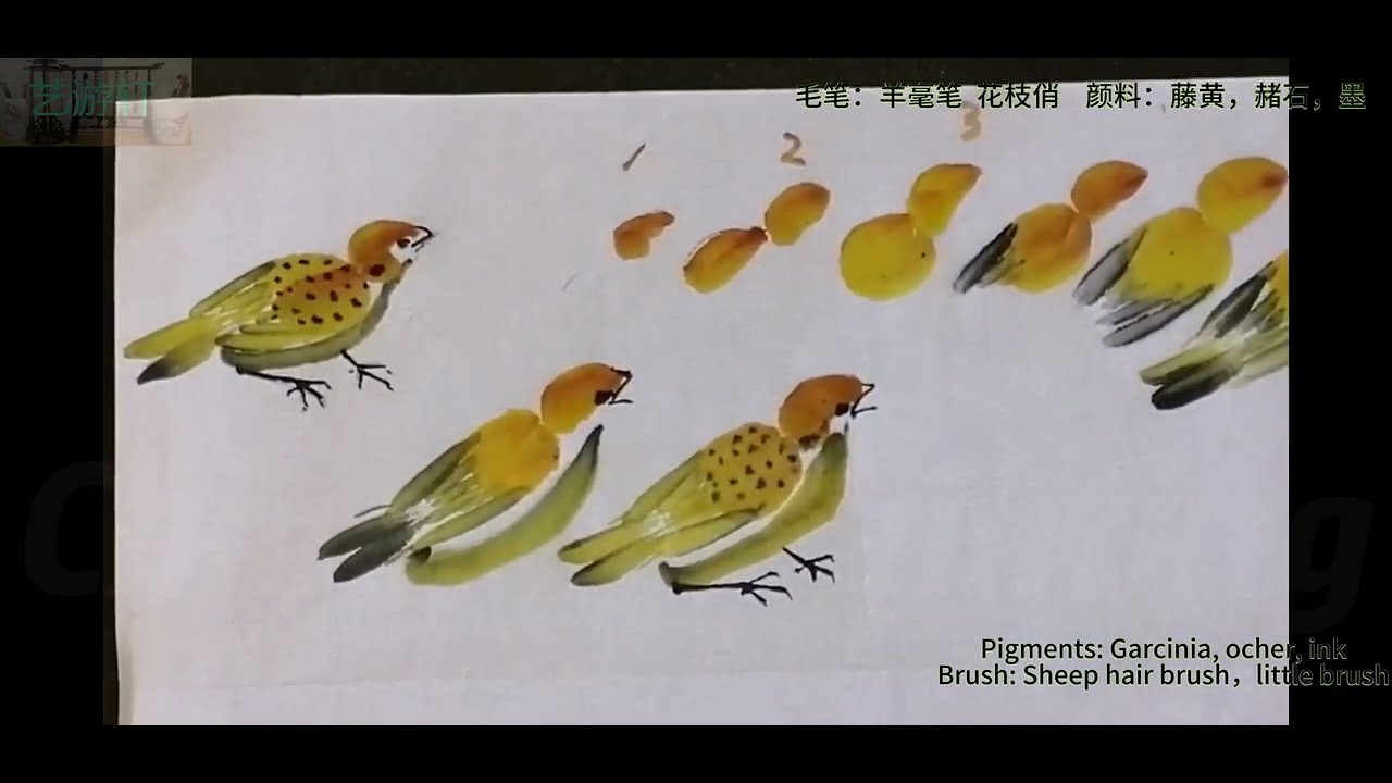 国画教学合集: 最全的麻雀画法/ How to paint swallows ‖Chinese Painting(2023)