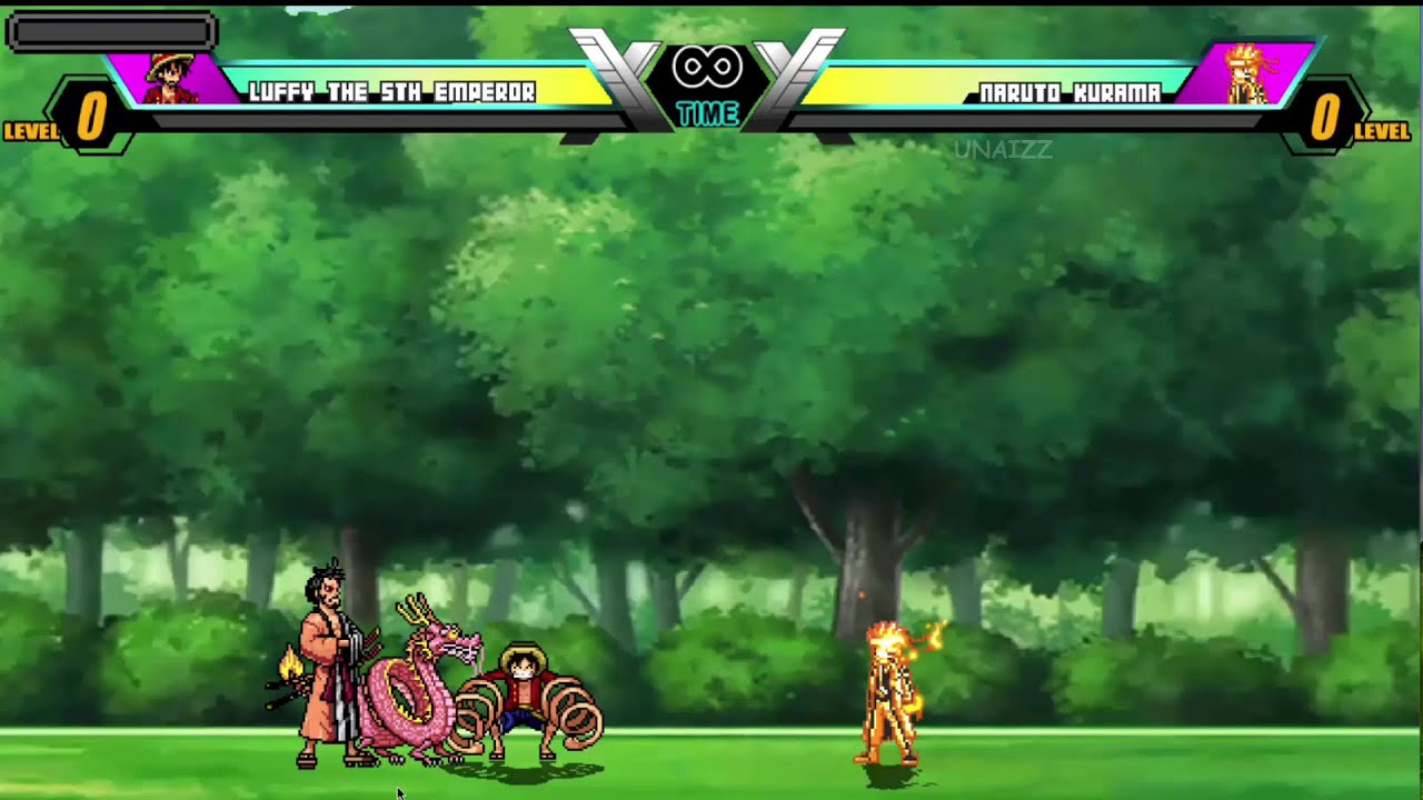 Luffy VS Naruto Kurama  - Jump Force Mugen v10