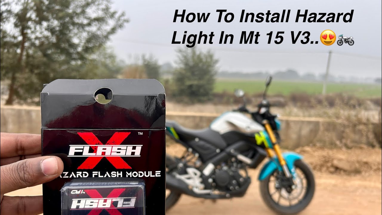 How to install Hazard lights in Yamaha Mt 15 V3 /R15 others bike Hazard light Mt15 @avinashavee3541 