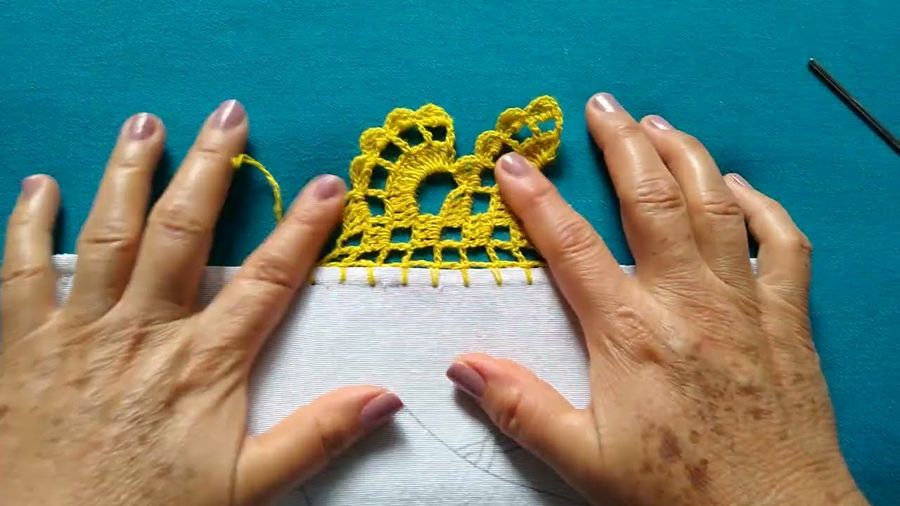 Bonita orilla para servilletas num 804 paso a paso.