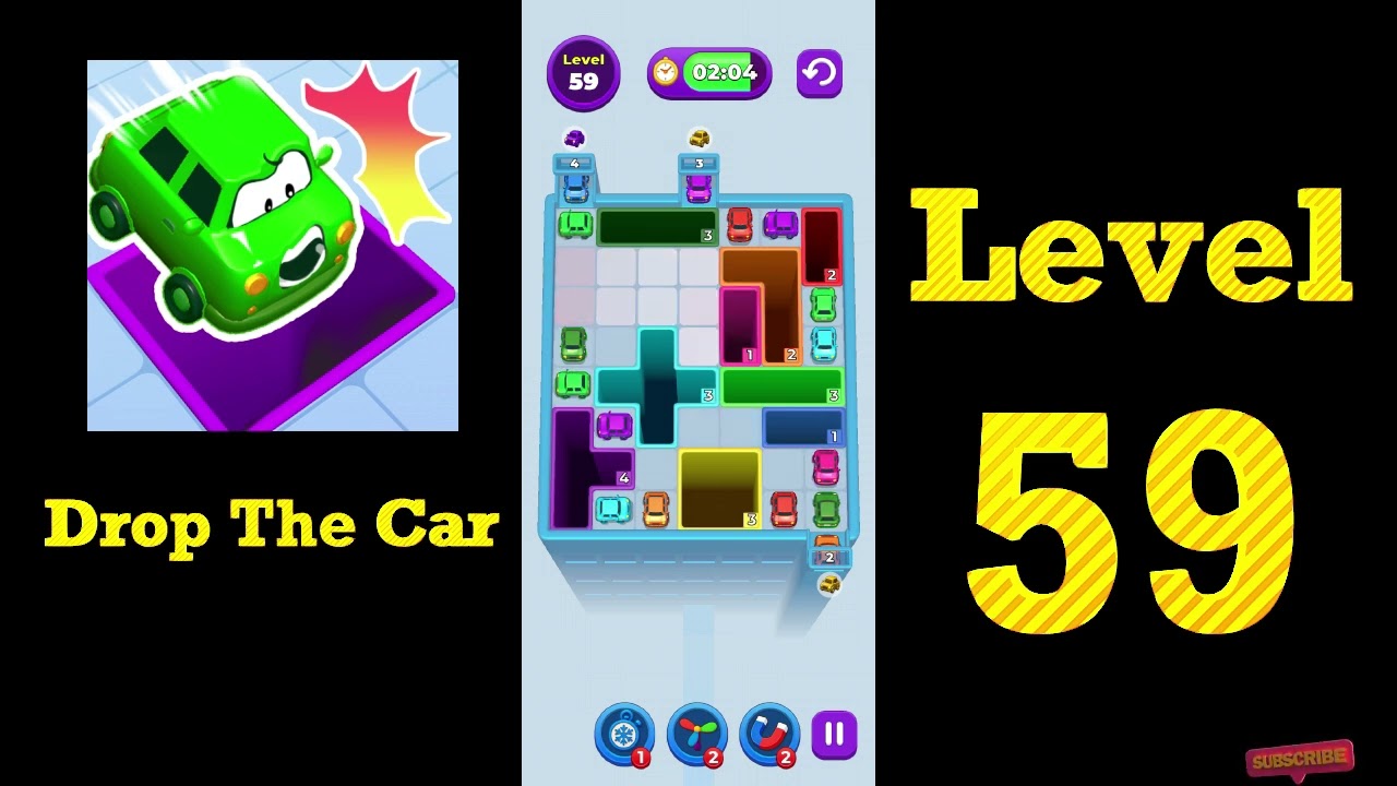 Drop The Car Level 59 Walkthrough 🚗🧩 | Color Drop Puzzle Game Solution | Mini Boss
