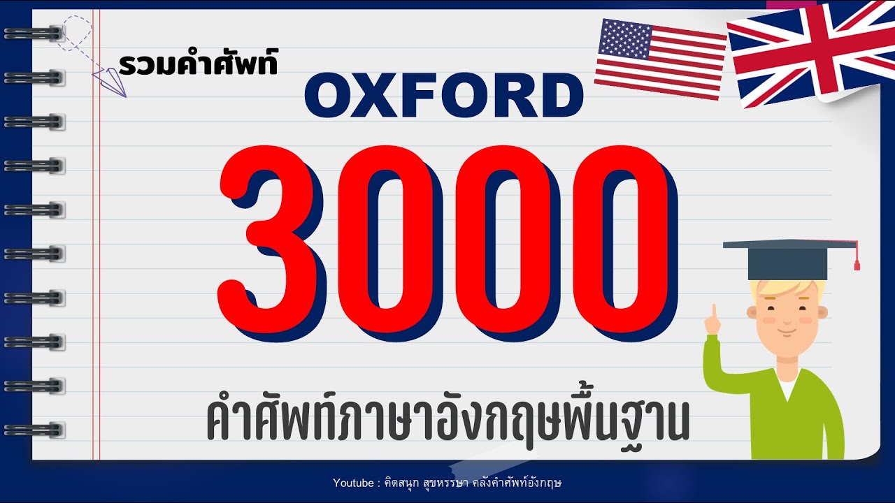 8 ชั่วโมงรวมศัพท์ 3000 OXFORD words คํา เสียงชัด ฟังง่าย พร้อมแปล และ Part of speech