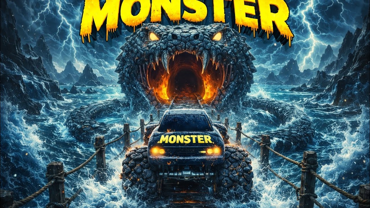 Monster truck vs snake 😱😱💧