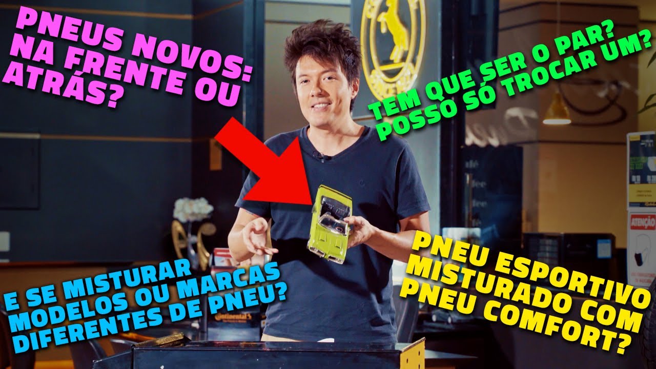 Pneus novos na frente ou atrás? Posso trocar SÓ UM pneu ou tem que ser O PAR? E misturar marcas?