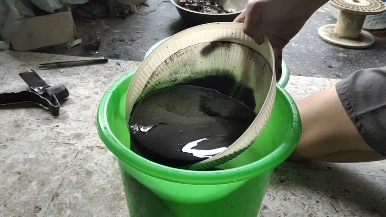 mengolah micron jelek dengan asam sulfat /H2SO4