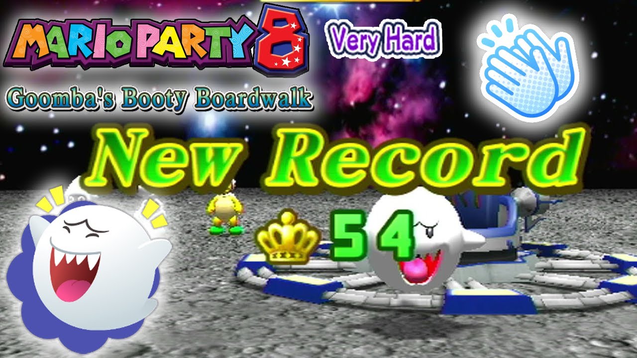 Mario Party 8 - Boo VS Dry Bones VS Hammer Bro VS Blooper - Goomba's Booty Boardwalk