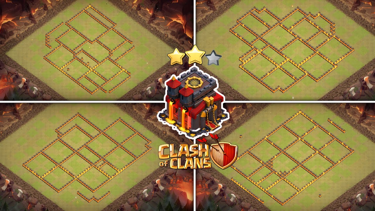 TOP 10 MELHORES LAYOUTS CV10 PARA GUERRA 2024 COM LINK ( TOP 10 BEST TH10 WAR BASE DESIGN + LINK)