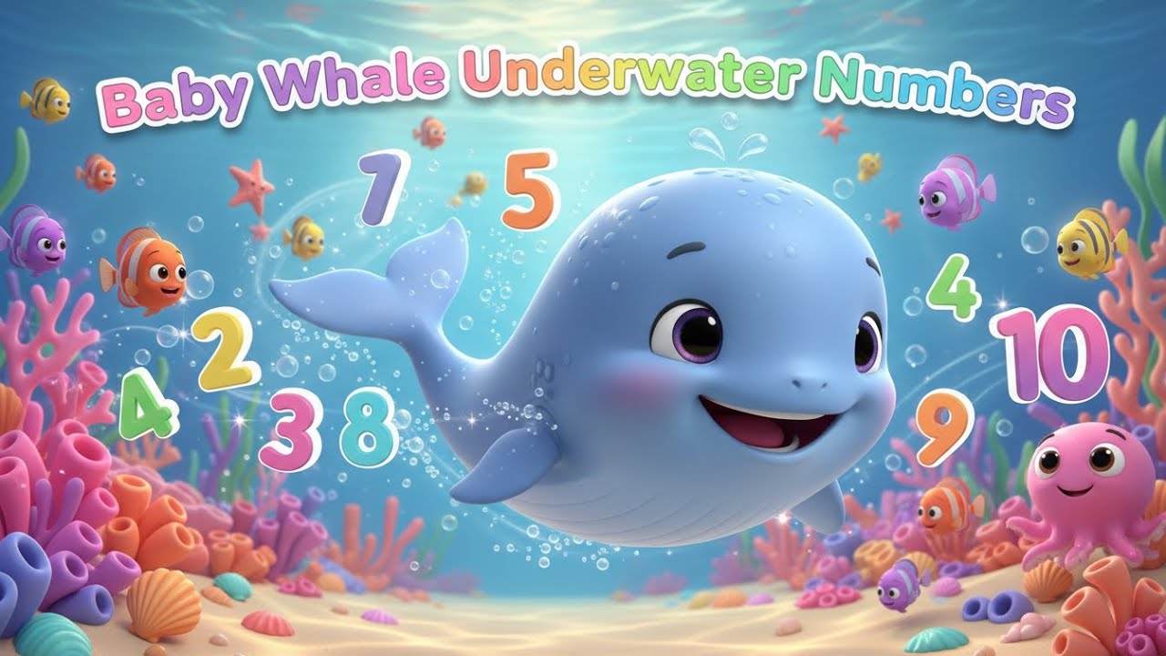 Baby Whale Underwater Numbers – Nursery Rhyme, Toddler Learning, Ocean Fun, and Counting Adventure