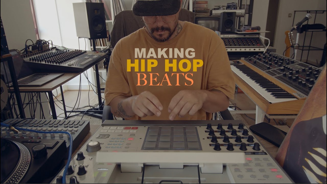 Making a Chilled Beat sampling Records and Moog One with the MPC