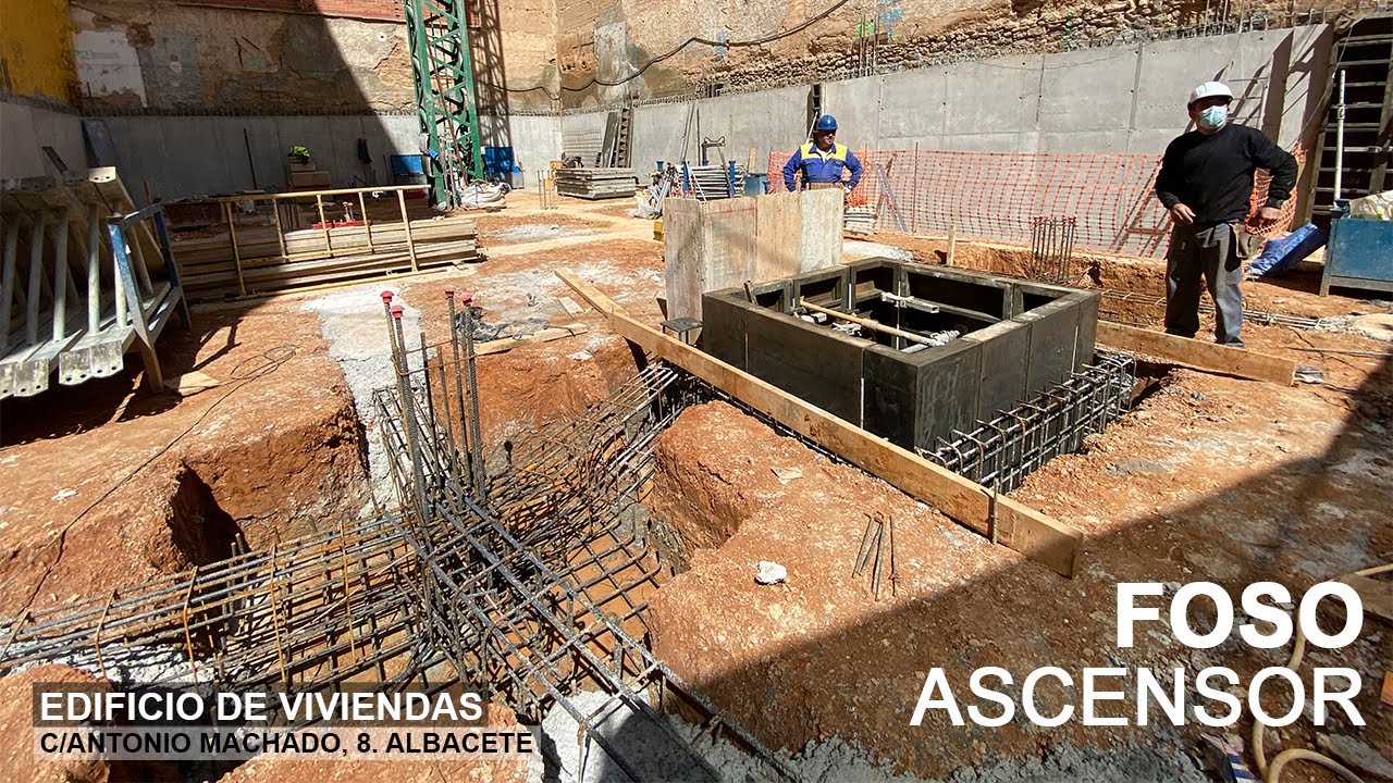 FOSO ASCENSOR | Visita de obra | Antonio Machado, 8 Albacete | BERNALTE Arquitectura
