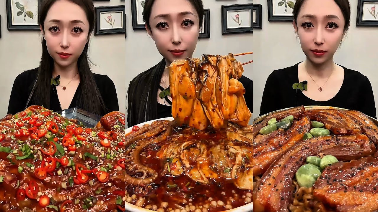 【ASMR】【MUKBANG】 DELICIOUS 東坡肉 - PORK BELLY EATING SHOW | CHINESE FOODS