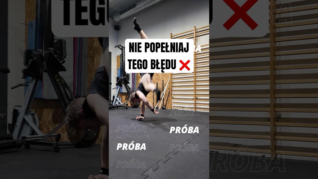 Naucz się szybciej handstanda i nie popełniaj tego samego błędu ❌#fyp #stanienarękach #kalistenika