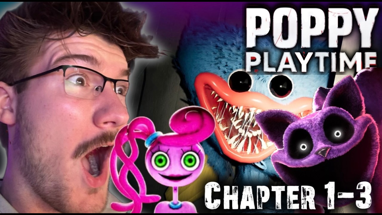 Huggy Wuggy Is Hunting Me😨… | POPPY PLAYTIME Chapter 1-3 LIVE