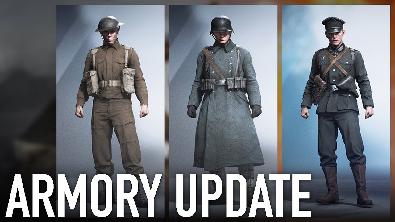 Battlefield 5 - Armory Update (Tommy, Feldgrau, Kamerad, Landser, Offizier + Tank Bodies)