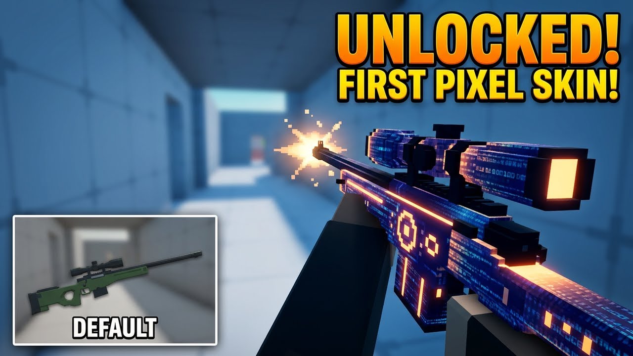 I got pixel sniper skin for sniper for the first time!
