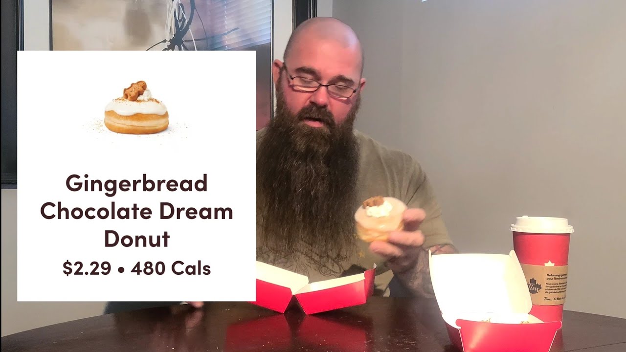 Reviewing The @TimHortons  GingerBread & Pretzel Fudge Dream Donut