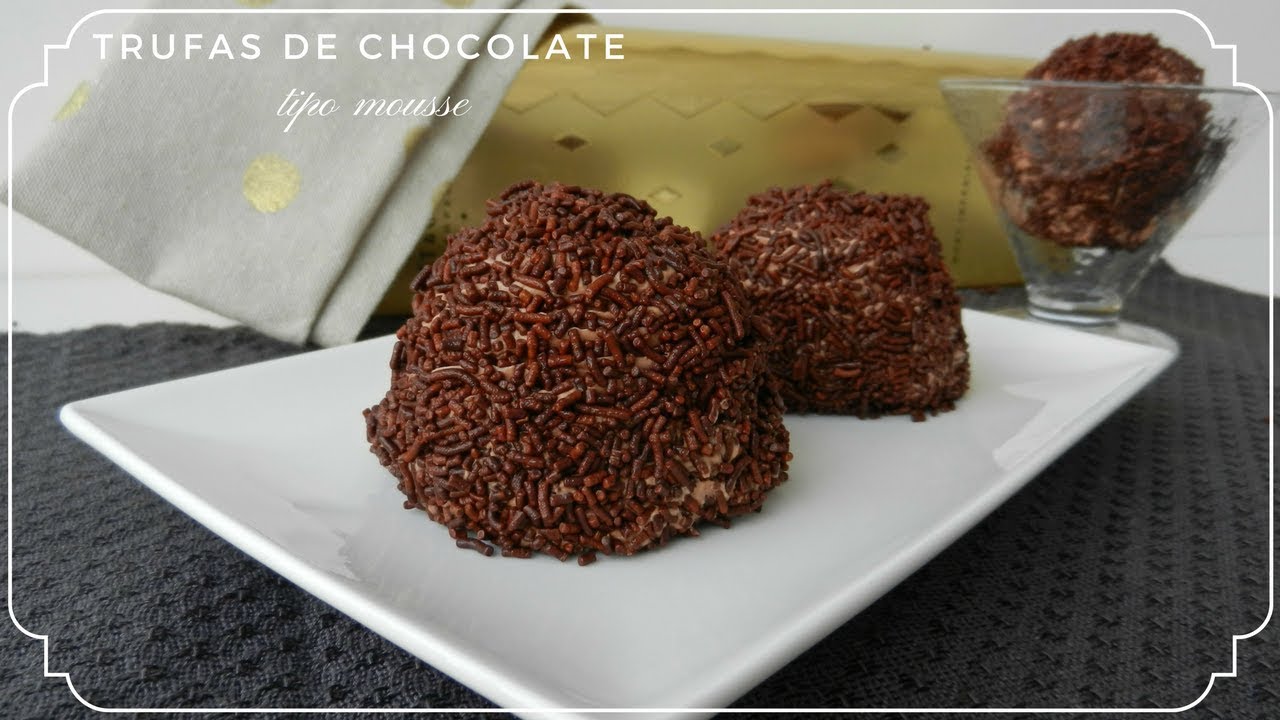 Trufas de chocolate ¡¡Muy fáciles!! Tipo mousse.