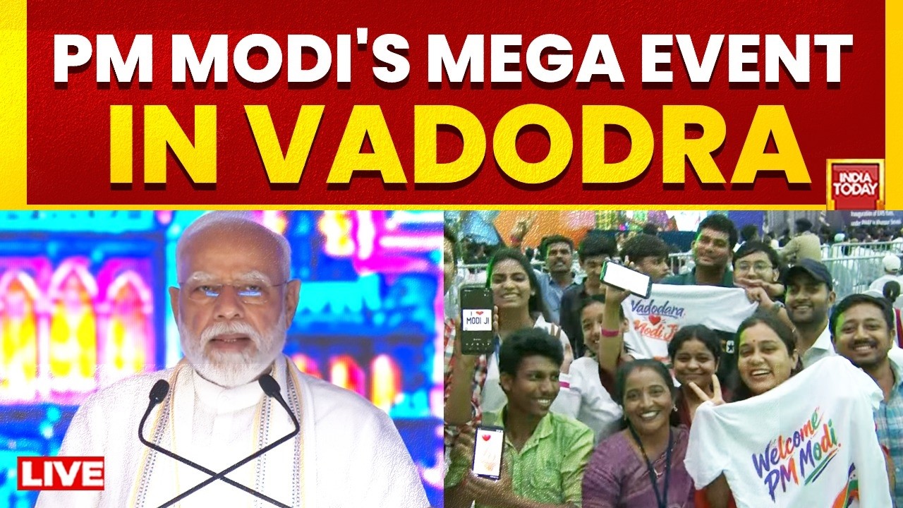 LIVE: PM Modi In Vadodara | Foundation Stone & Inauguration Of Development Projects | Gujarat