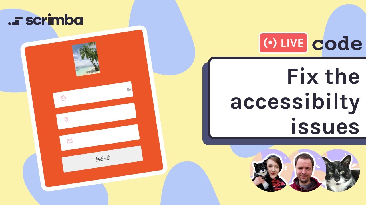 Live-Code with Us: Fix the accessibility issues | HTML, CSS & JavaScript