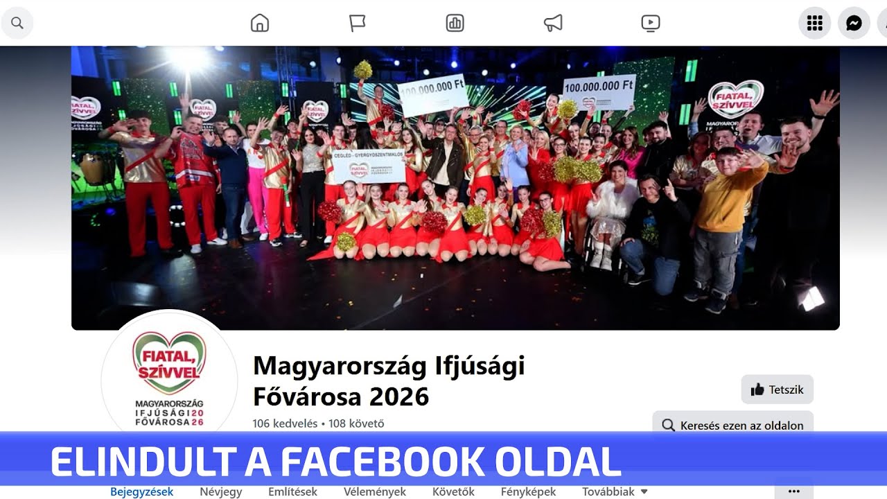Elindult a Magyarország Ifjúsági Fővárosa Facebook oldal