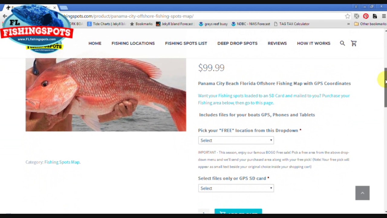 How to use Florida Fishing Spots Website Tutorial