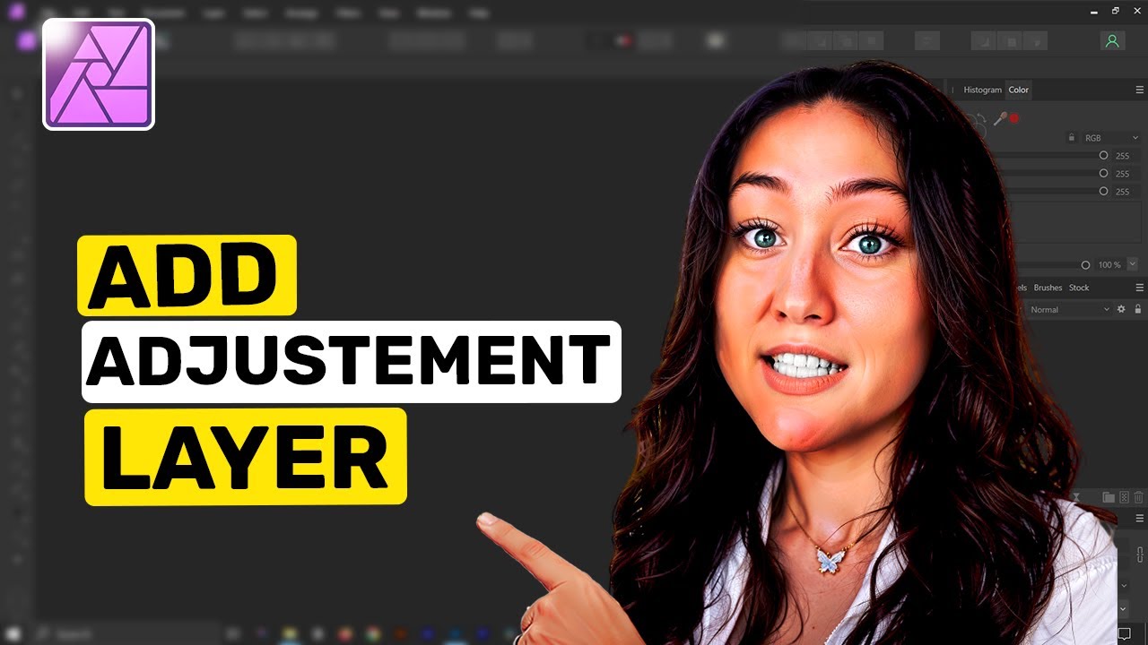 How to add adjustment layer in Affinity photo