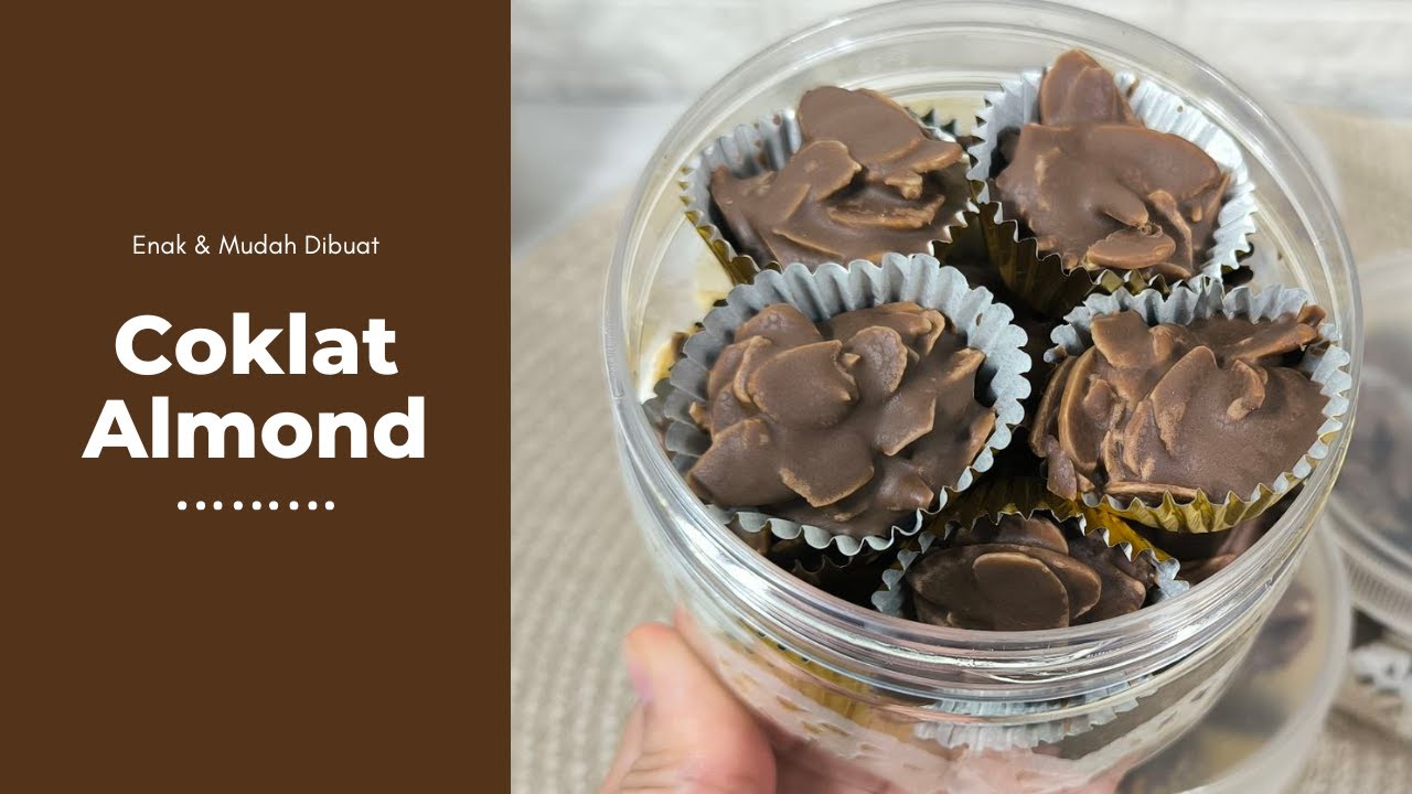 Hanya pakai 2 bahan saja bisa bikin isian toples untuk Lebaran || Coklat Almond