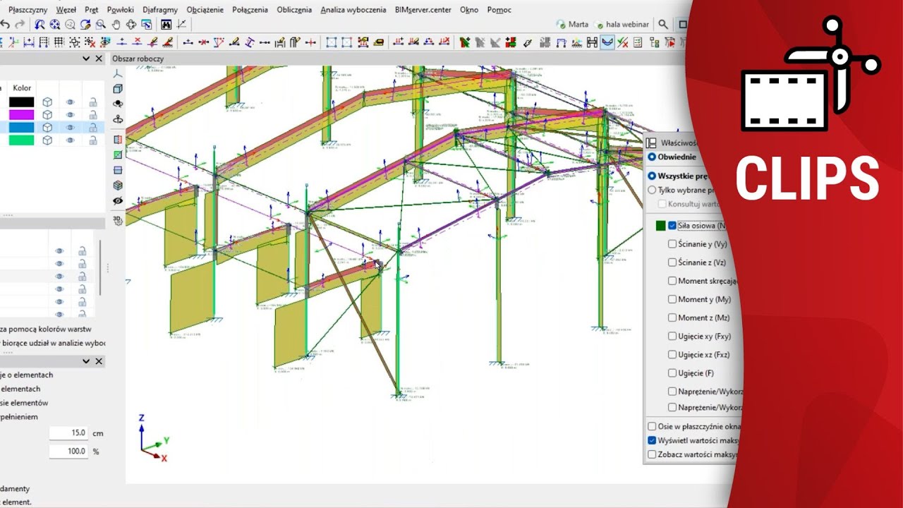 Przesyłanie geometrii wraz ze statyką z CYPE 3D do tworzenia i obliczania połączeń w CYPE Connect