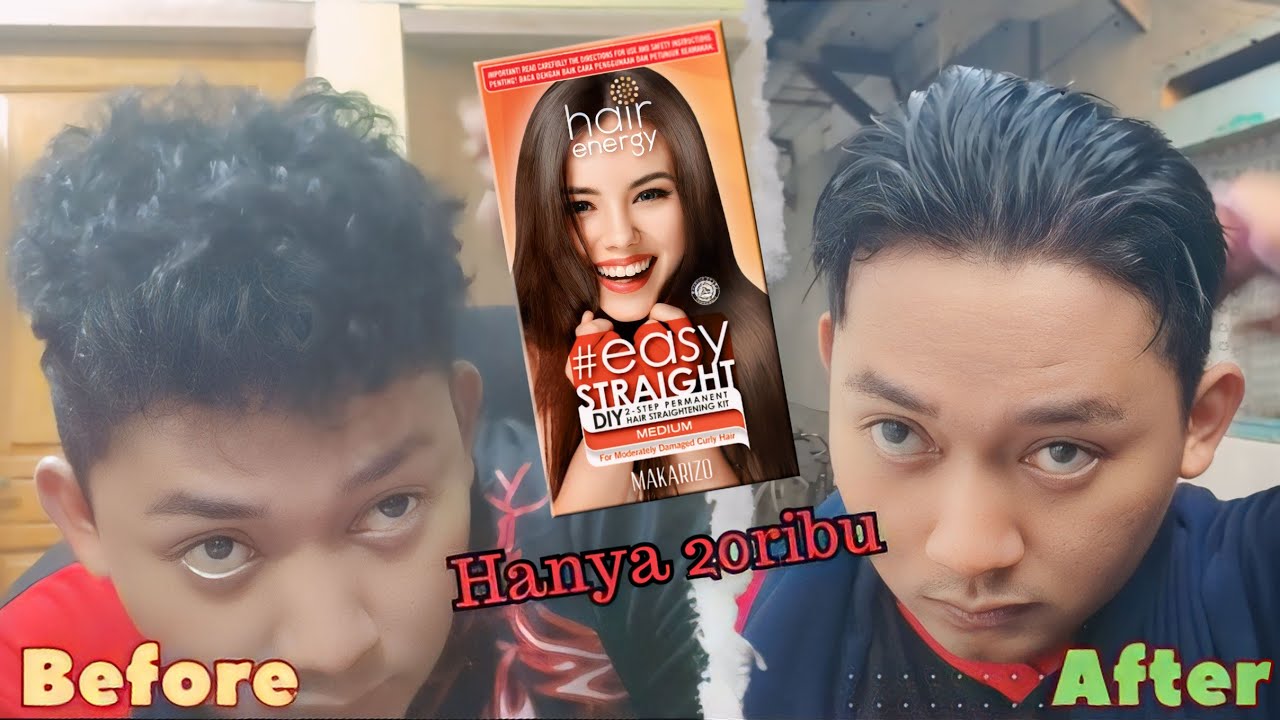 Meluruskan Rambut Di Rumah Dengan Mudah - Review Tutorial Makarizo Easy Straight, Smoothing Pria