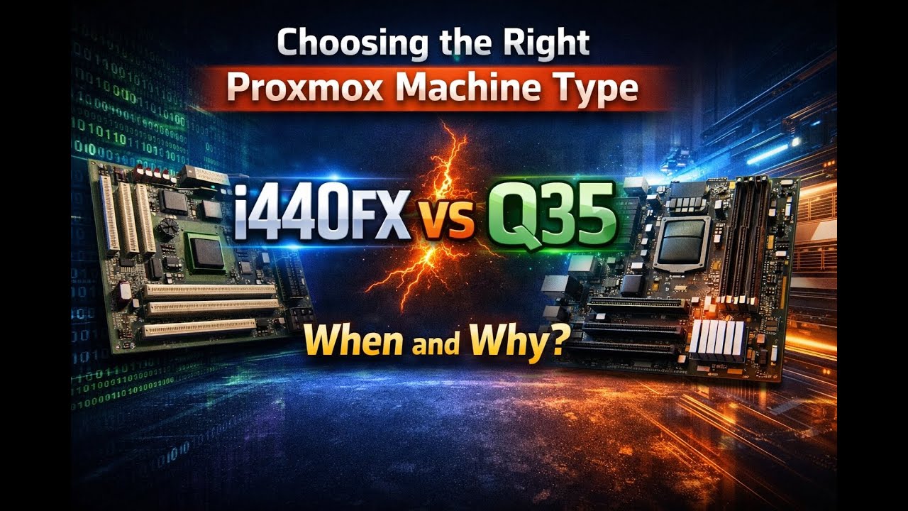 Возможно, вы выбрали не тот тип машины в Proxmox.