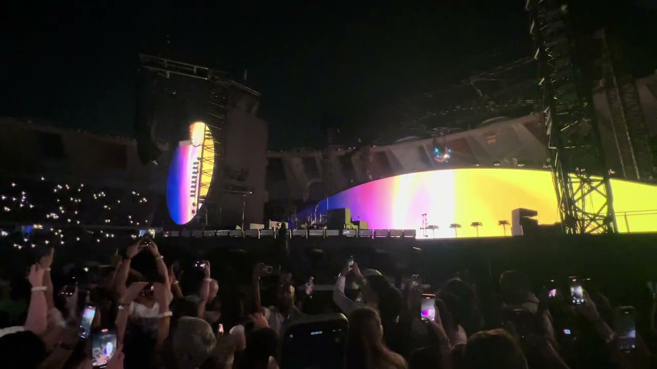 Cold Play entrance Abu Dhabi Concert 12 Jan 25