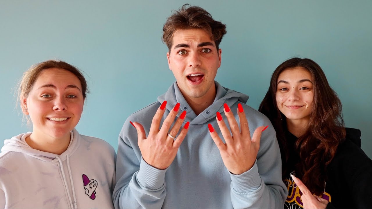 WEARING LONG ACRYLIC NAILS FOR 24 HOURS!