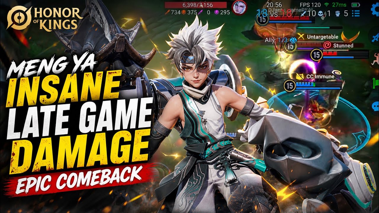 Meng Ya INSANE Late Game Damage 😱 Epic Comeback | Honor of Kings Gameplay 