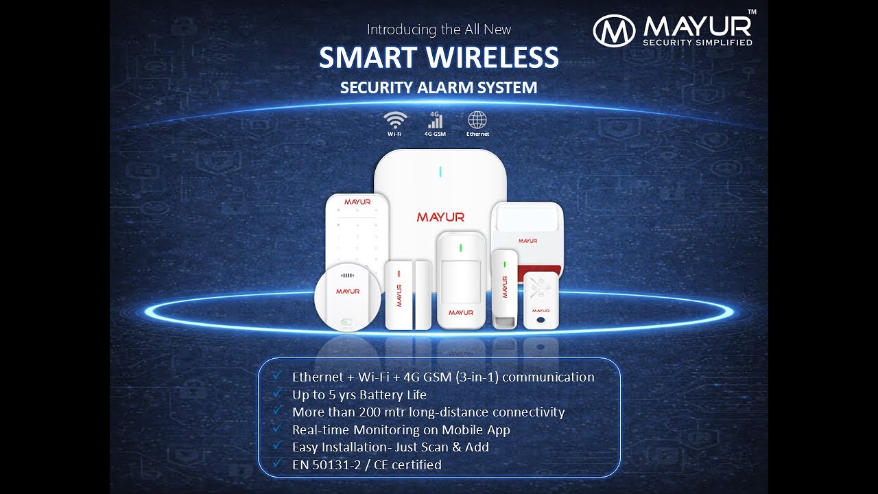 MAYUR Smart Wireless Security Alarm System | Home & Shop Alarm System