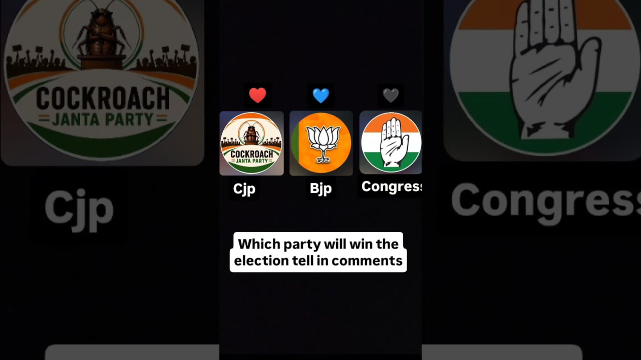 cjp&hearts;️vs bjp💙vs congress 🖤#viral #cjp#bjp#congress