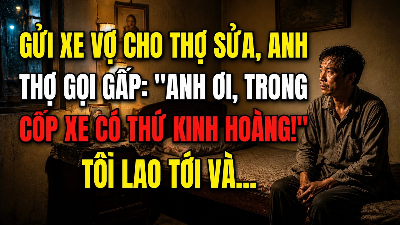 Gửi Xe Của Vợ Cho Thợ Sửa, Anh Thợ Gọi Gấp: “Trong Cốp Có Thứ Kinh Hoàng”, Tôi Lao Tới Và Chết Lặng