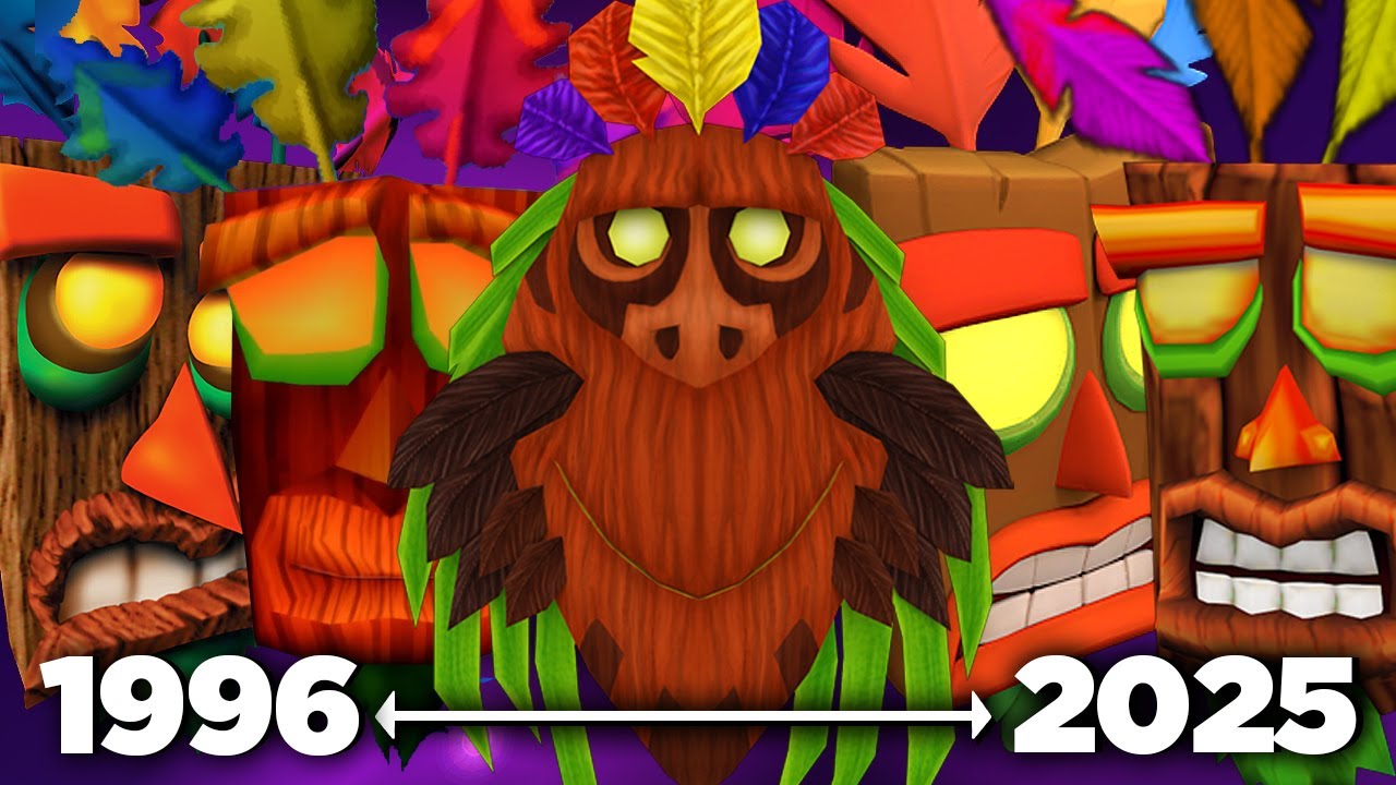Evolution of Aku-Aku in Crash Bandicoot Games (1996 - 2025)