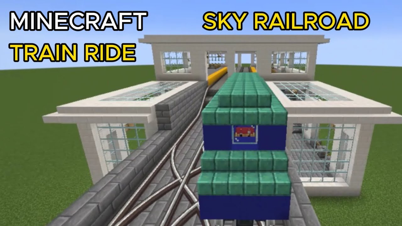 Minecraft 1.20.1: SKY RAILROAD TRAIN RIDE