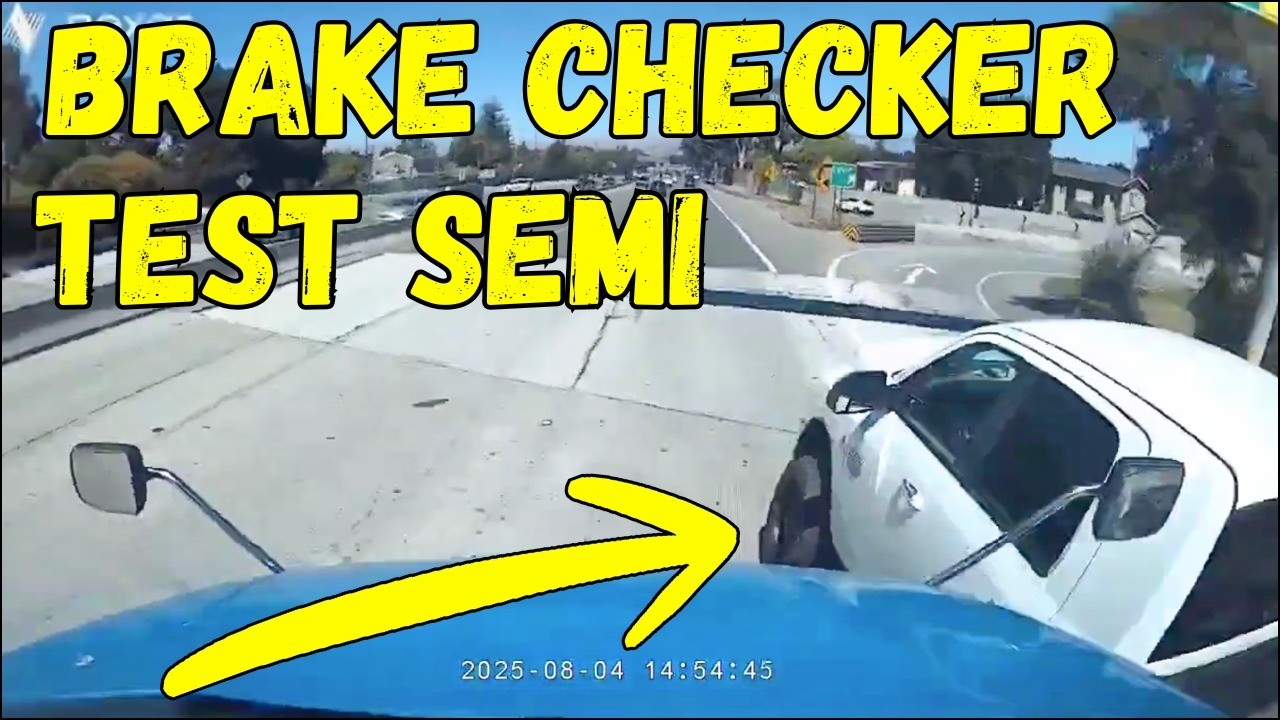 IDIOT LEARNS WHY HE SHOULDN'T CUT OFF A SEMI TRUCK DRIVER