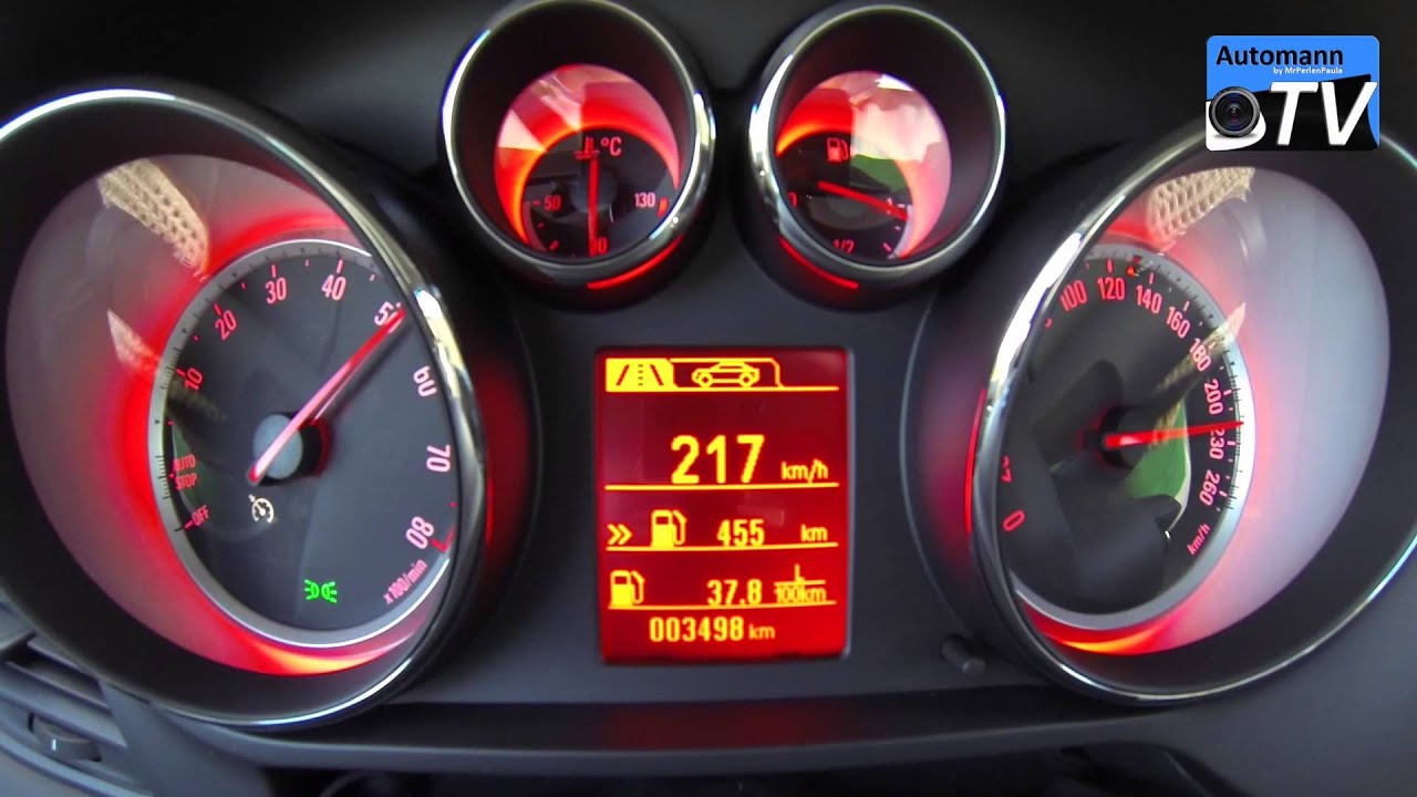2015 Opel SIDI Turbo (200hp) Zafira Tourer - 0-227 km/h acceleration (1080p)