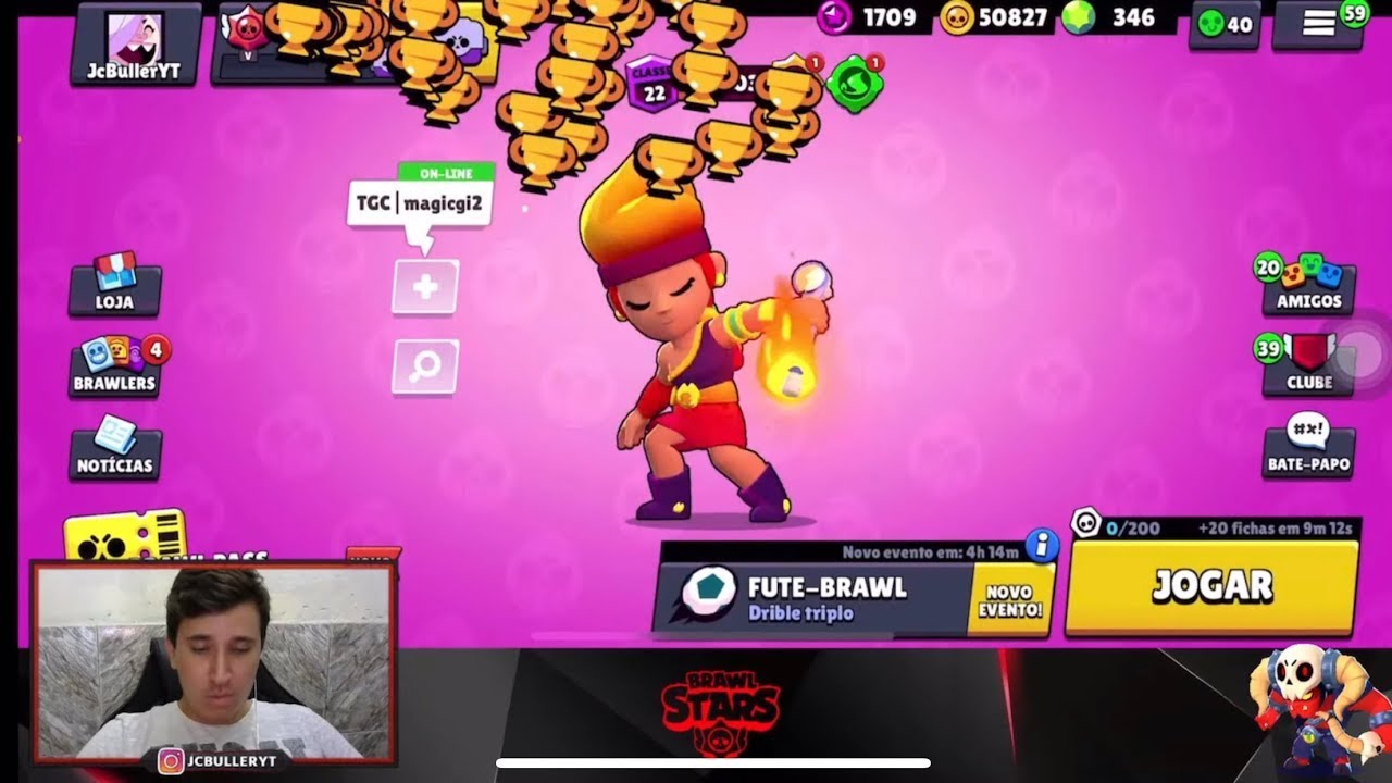 SUBINDO a AMBER do 0 aos 700 TROFÉUS sem VOLTAR ao LOBBY!! - BRAWL STARS