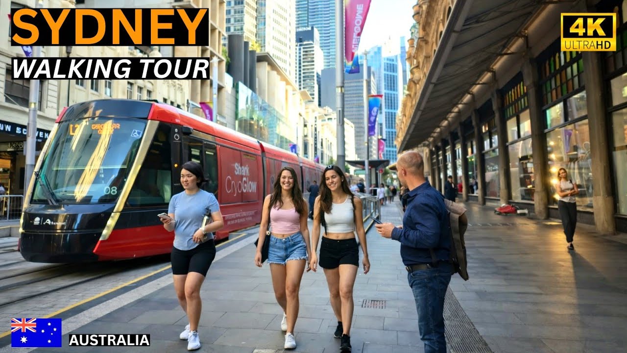 Sydney City Walk | CBD Evening Rush Hour walk | 4K walking tour 
